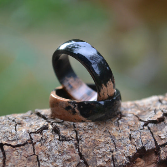 Anillo Roble Negro / Black oak ring