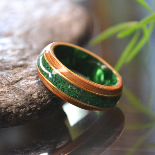 Anillo Roble Malaquita / Oak Malachite Ring