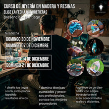 CURSO DE JOYERÍA EN MADERA Y RESINAS - PRESENCIAL NOVIEMBRE / DICIEMBRE