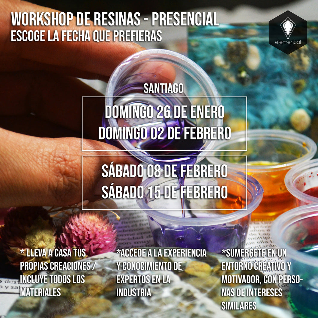 CURSO DE RESINA PRESENCIAL - ENERO Y FEBRERO