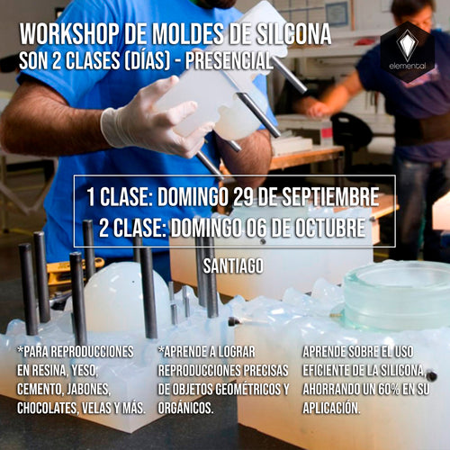 CURSO DE MOLDES DE SILICONA PRESENCIAL - 29 SEP Y 06 OCT