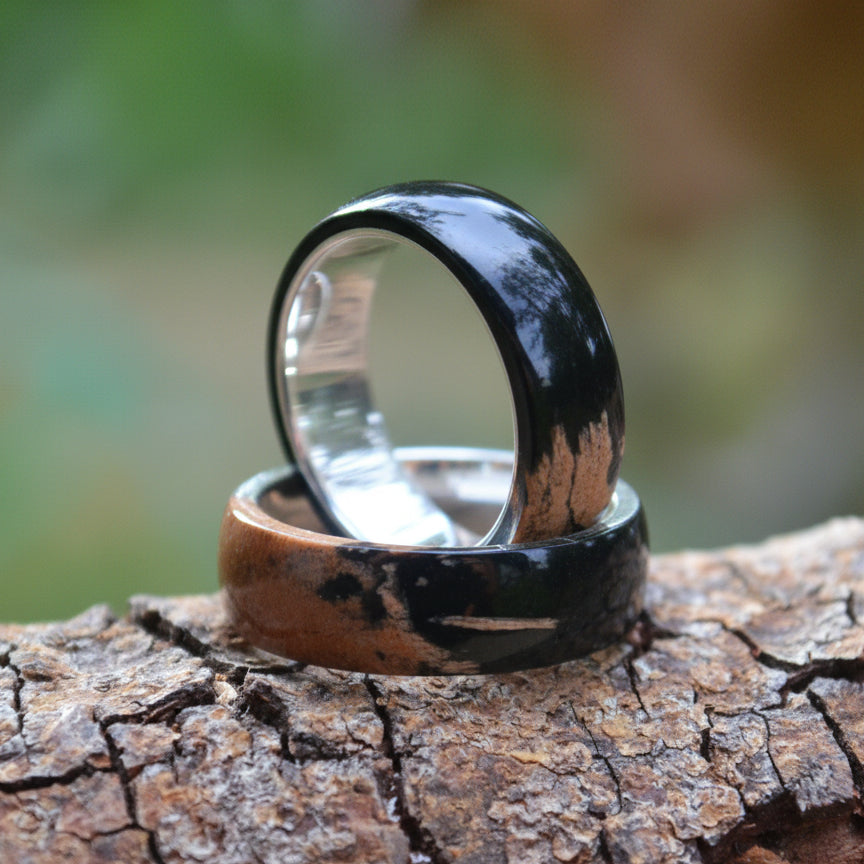 Anillo Roble Negro / Black oak ring