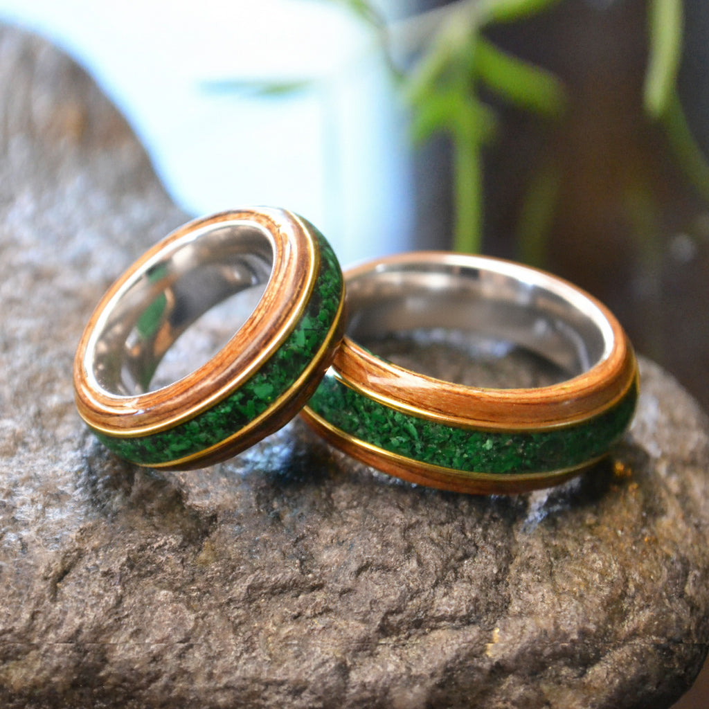 Anillo Roble Malaquita / Oak Malachite Ring