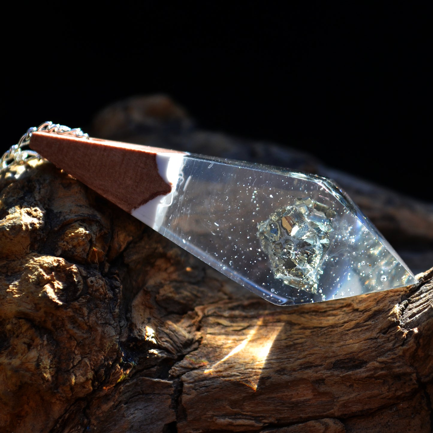 Colgante Pirita - Blanco